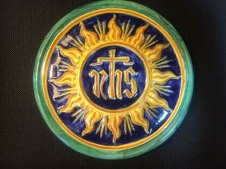 Ceramic Plaque ’ihs’ Insignia