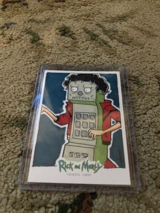 Rick And Morty Trading Card Sketch Season 1 Michael Jackson Phone