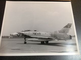 2255 Photo Vintage Military Aircraft F - 100 Sabre
