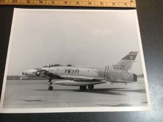 2255 Photo Vintage Military Aircraft F - 100 Sabre 2