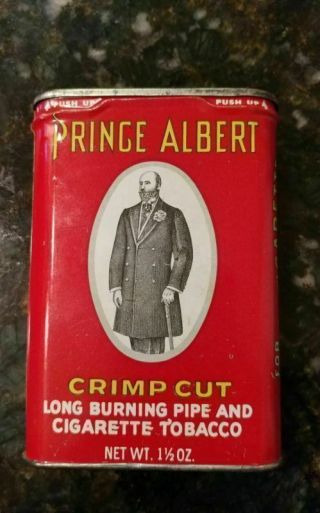Vintage Prince Albert Tin Crimp Cut Cigar Pipe and Tobacco - 2