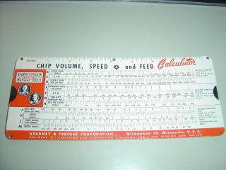 Vintage 1958 Kearney & Trecker Chip Volume,  Speed,  And Feed Calculator