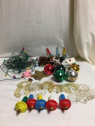 A Box Of Vintage Christmas Bulbs/ornaments