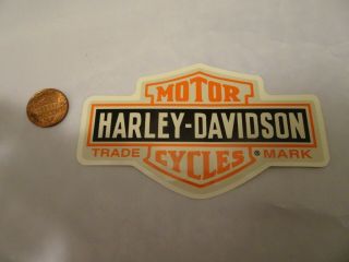 Harley Davidson Vintage Looking Bar & Shield Crest Bumper Sticker Decal