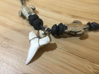 REAL NATURAL SHARK TOOTH NECKLACE PENDANT CHOKER&SURFER ROCK HIPPIE MENS GIFT 5