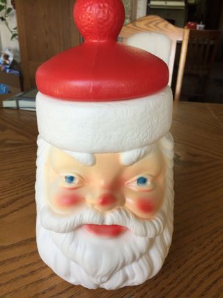 Vintage 1975 Empire Blow Mold Santa Clause Cookie Jar
