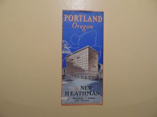 Heathman Hotel Postland Oregon Vintage Brochure