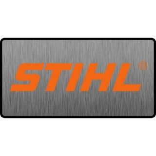 Stihl Logo Power Equipment Company Orange On Grey License Plate Usa Made