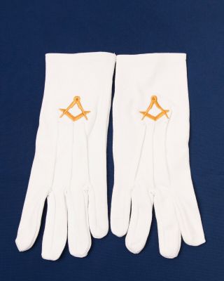 Lodge Set Of 10 Craft Lodge White Gloves Large (delivery)