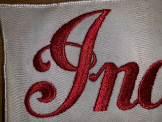 Vintage Indian Motorcycle Red and White Embroidered patch 9 3/4 