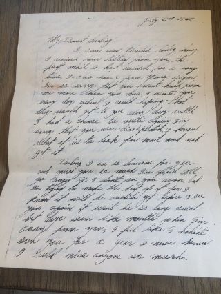 Handwritten Love Letters 1940’s 5