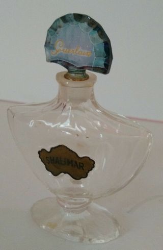 Shalimar Guerlain Paris Vintage Perfume Bottle Only Paper Label Collectible