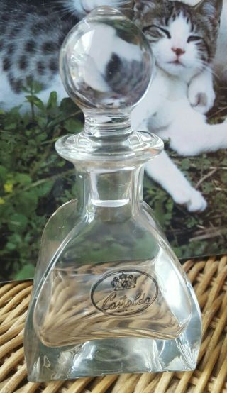 Vintage Clear Glass Castaldo Made In Italy Perfume Bottle - 4.  5 " Tall