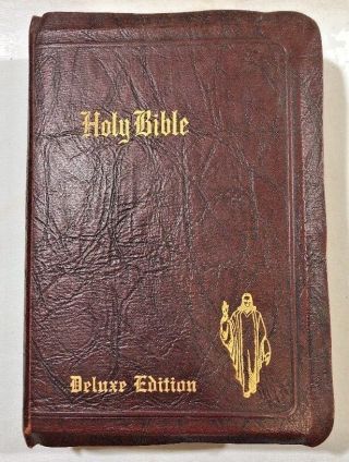Holy Bible Deluxe Edition King James Version Brown Leather Tabbed Family Tree Ed