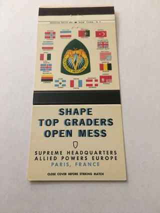 Vintage Matchbook Matchcover Allied Powers Headquarters Europe Paris France