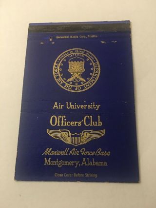 Vintage Matchbook Cover Matchcover Maxwell Us Air Force Base Montgomery Al