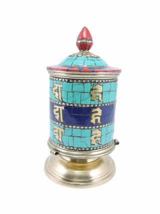 This Prayer Wheel Just Came.  This Hand Crafted Brass Table Top Prayer W