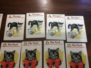 1897 Black Cat Fortune Telling Card,  Parker Brothers 23 Cards