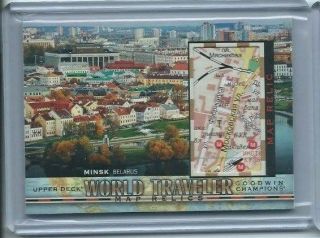 2019 Upper Deck Goodwin Champions World Traviler Map Relic Minsk Belarus Wt - 216