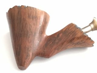 Estate Erik Nording “A” Denmark Freehand Straight Wood Grain Pipe BRIAR Crown 8