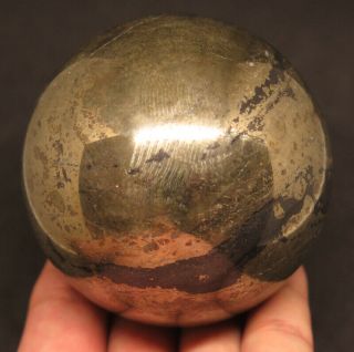 70mm 1lb 13.  7oz Natural Solid Golden Pyrite Crystal Sphere Ball