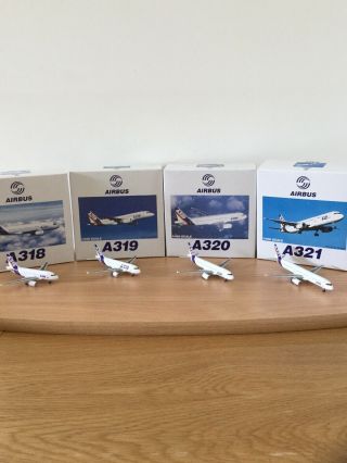 Dragon Wings 1/400 Airbus Industrie Set Of 4 Corporate A318/319/320/a321 Models