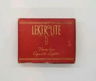 Vintage 1940 ' s Lectrolite Flameless Cigarette Lighter 3