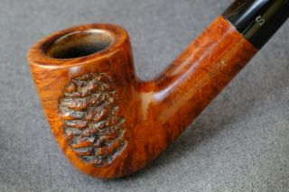 Lovely Peterson ' s Shamrock 1/2 Bent Chunky Briar Billiard,  Rep.  Ire. 3