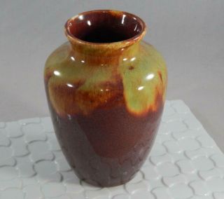 Vintage Boys Town Red - Brown Art Pottery Ceramic Vase Bg339