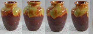 Vintage Boys Town Red - Brown Art Pottery Ceramic Vase BG339 2