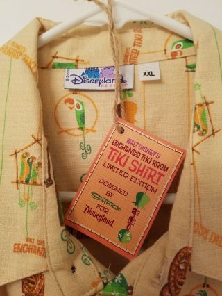 SHAG Josh Agle Disneyland Disney Enchanted Tiki Room Lim Edition Aloha Shrit XXL 2