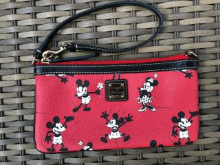Disney Parks Retro Mickey And Minnie Red Dooney And Bourke Wristlet