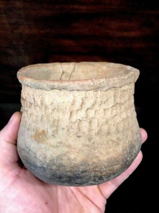 Mlc S3566 Old 4 1/2” X 4” Authentic Hohokam Jar Pottery Vessel Pot