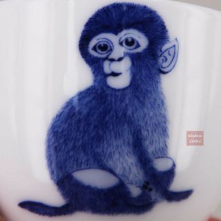 Hand painted monkey Chinese Jingdezhen Blue and White Porcelain Tea Cup 70cc 6