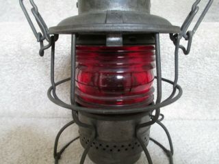 Nycs Railroad Lantern Red Globe Adlake Kero Kerosene 4 - 52 Newyork Central System