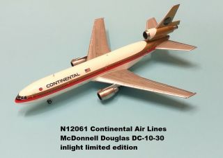 Mcdonnell Douglas Dc - 10 - 30 N12061 Continental Air Lines Inflight Limited 1:200