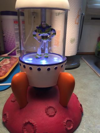 Vintage Rare Toy Story Buzz Lightyear Space Cadet Light Up Rocket Lamp