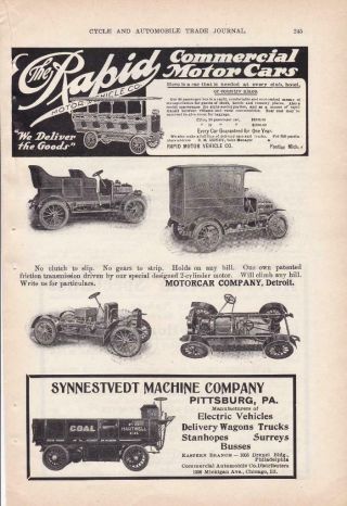 1906 Rapid Motor Vehicle Co Truck Ad/ Synnestvedt Truck Ad