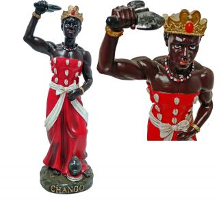 12 " Orisha Chango W/ Axe Santeria Yoruba African God Shango