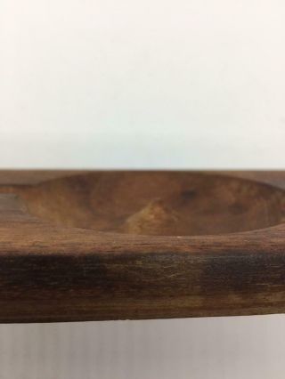 Cigar Ash Tray from Cuba.  Raised Center,  three holders.  CUBA on front.  Solid Wood 2