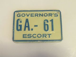 Georgia Governor Escort Motor State Police Highway Patrol Trooper License Plate
