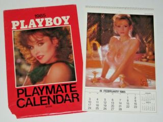 Vintage Old Playboy Wall Calendar - 1985 With Sleeve