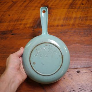 Vintage Prizer - Ware Robins Egg Blue Enamel Cast Iron Small Skillet Pan 6.  5”