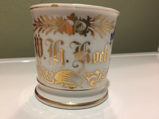 Antique D & C Shaving Mug W.  G.  Koch Floral