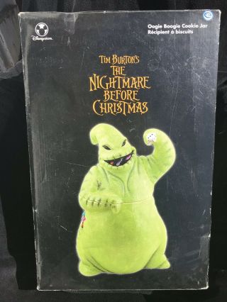 Rare The Nightmare Before Christmas Oogie Boogie Ceramic Cookie Jar Disney Store