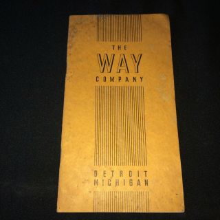 Artificial Eardrums " The Way Company " Advertising Booklet Rare Detroit,  Mi