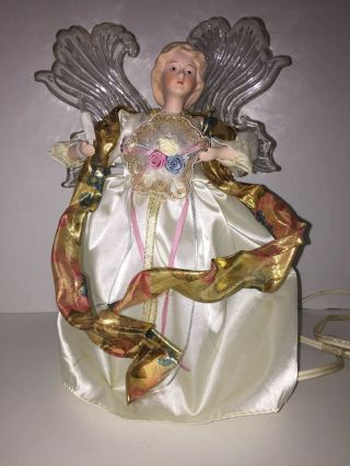 11 " Animated Lighted Hand - Painted Face Angel Wings & Arms Move
