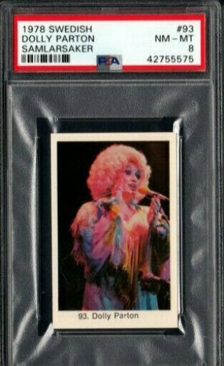 1978 Dolly Parton Psa 8 Swedish Samlarsaker 93 Pop 1/1 Highest Grade