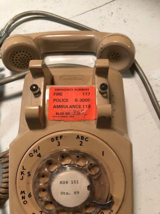 Vintage Western Electric Bell System Beige Multi Line Rotary Office Telephone 2