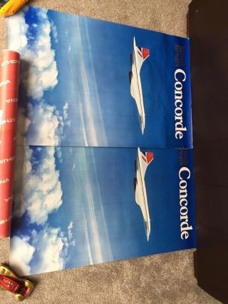 British Airwsys Concorde Poster 2x 2